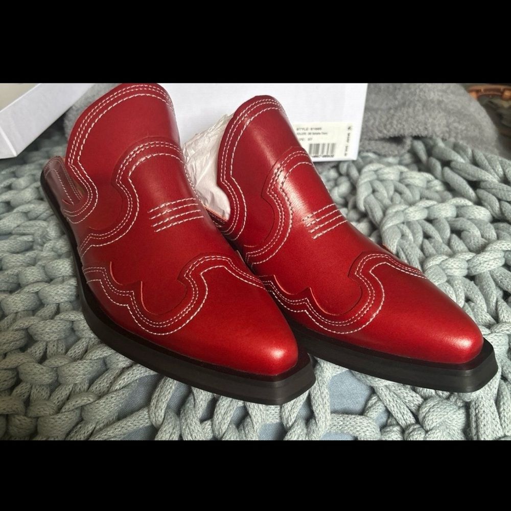 Ganni Western Embroidered boots